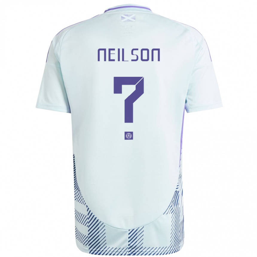 Vaikiškas Škotija Lewis Neilson #0 Šviesiai Mėtų Mėlyna Išvykos Marškinėliai 24-26 T-Shirt