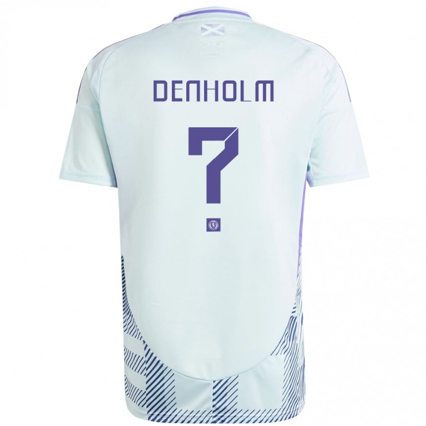 Vaikiškas Škotija Aidan Denholm #0 Šviesiai Mėtų Mėlyna Išvykos Marškinėliai 24-26 T-Shirt