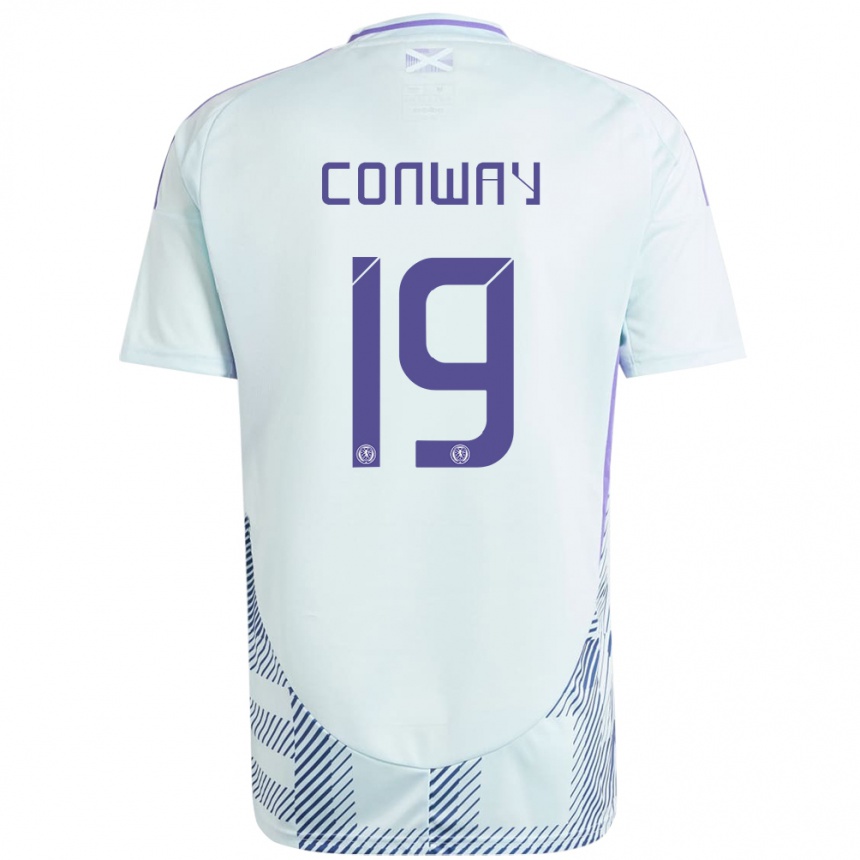 Vaikiškas Škotija Tommy Conway #19 Šviesiai Mėtų Mėlyna Išvykos Marškinėliai 24-26 T-Shirt