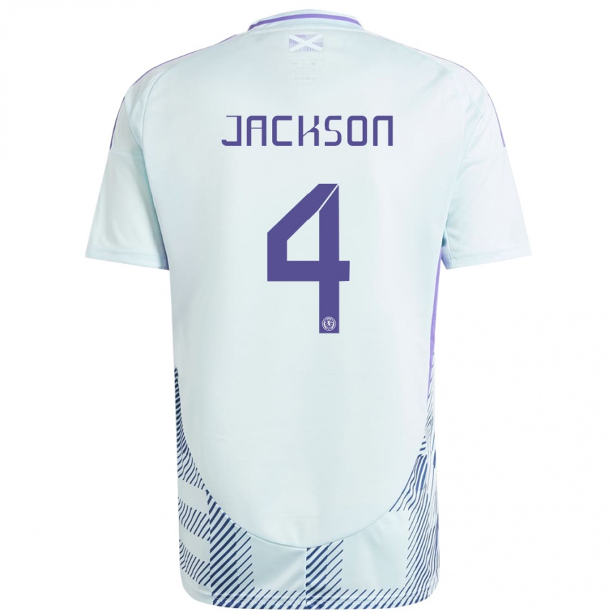 Vaikiškas Škotija Louis Jackson #4 Šviesiai Mėtų Mėlyna Išvykos Marškinėliai 24-26 T-Shirt