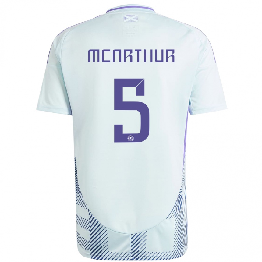 Vaikiškas Škotija Charlie Mcarthur #5 Šviesiai Mėtų Mėlyna Išvykos Marškinėliai 24-26 T-Shirt