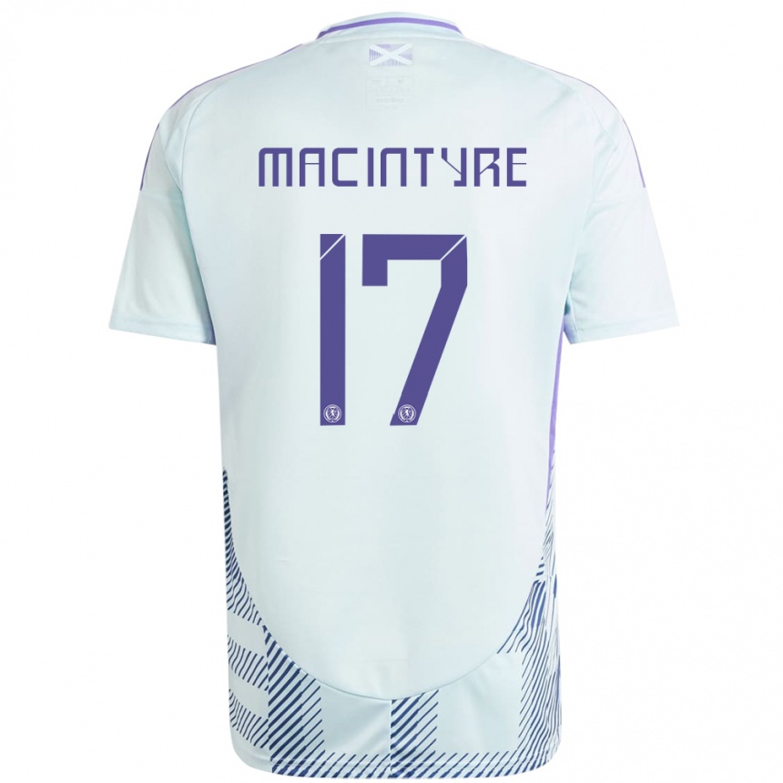 Vaikiškas Škotija Jacob Macintyre #17 Šviesiai Mėtų Mėlyna Išvykos Marškinėliai 24-26 T-Shirt