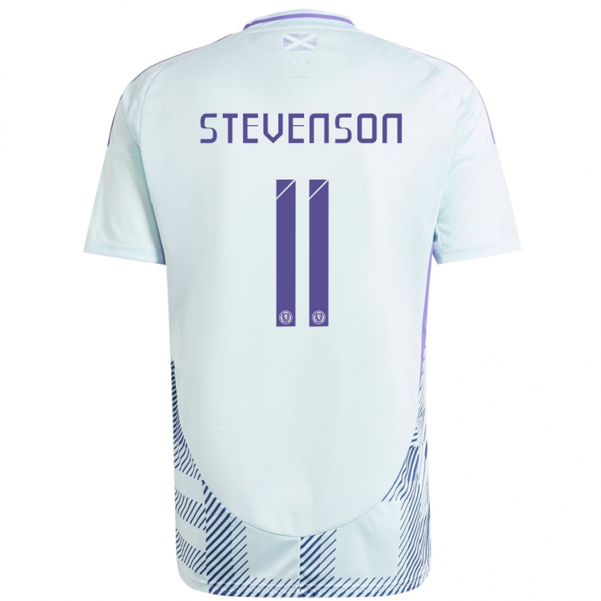 Vaikiškas Škotija Gus Stevenson #11 Šviesiai Mėtų Mėlyna Išvykos Marškinėliai 24-26 T-Shirt