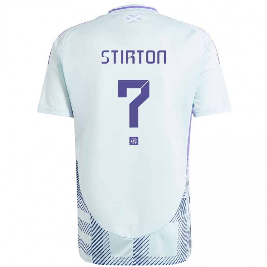 Vaikiškas Škotija Owen Stirton #0 Šviesiai Mėtų Mėlyna Išvykos Marškinėliai 24-26 T-Shirt