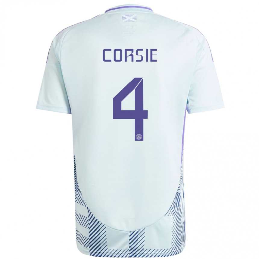 Vaikiškas Škotija Rachel Corsie #4 Šviesiai Mėtų Mėlyna Išvykos Marškinėliai 24-26 T-Shirt