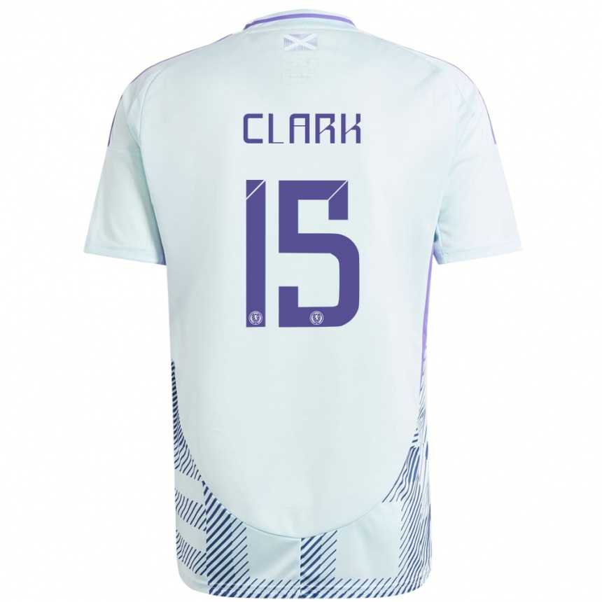 Vaikiškas Škotija Jenna Clark #15 Šviesiai Mėtų Mėlyna Išvykos Marškinėliai 24-26 T-Shirt