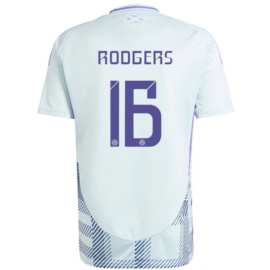 Vaikiškas Škotija Amy Rodgers #16 Šviesiai Mėtų Mėlyna Išvykos Marškinėliai 24-26 T-Shirt