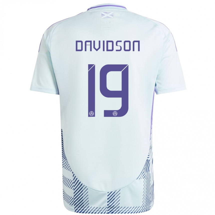 Vaikiškas Škotija Lauren Davidson #19 Šviesiai Mėtų Mėlyna Išvykos Marškinėliai 24-26 T-Shirt