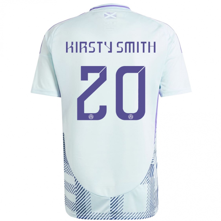 Vaikiškas Škotija Kirsty Smith #20 Šviesiai Mėtų Mėlyna Išvykos Marškinėliai 24-26 T-Shirt