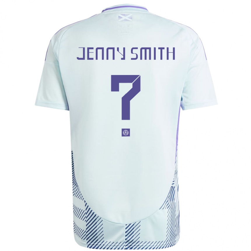 Vaikiškas Škotija Jenny Smith #0 Šviesiai Mėtų Mėlyna Išvykos Marškinėliai 24-26 T-Shirt