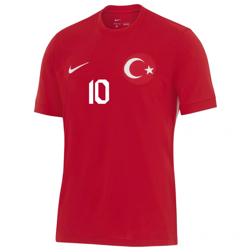 Vaikiškas Turkija Ebru Topçu #10 Raudona Išvykos Marškinėliai 24-26 T-Shirt