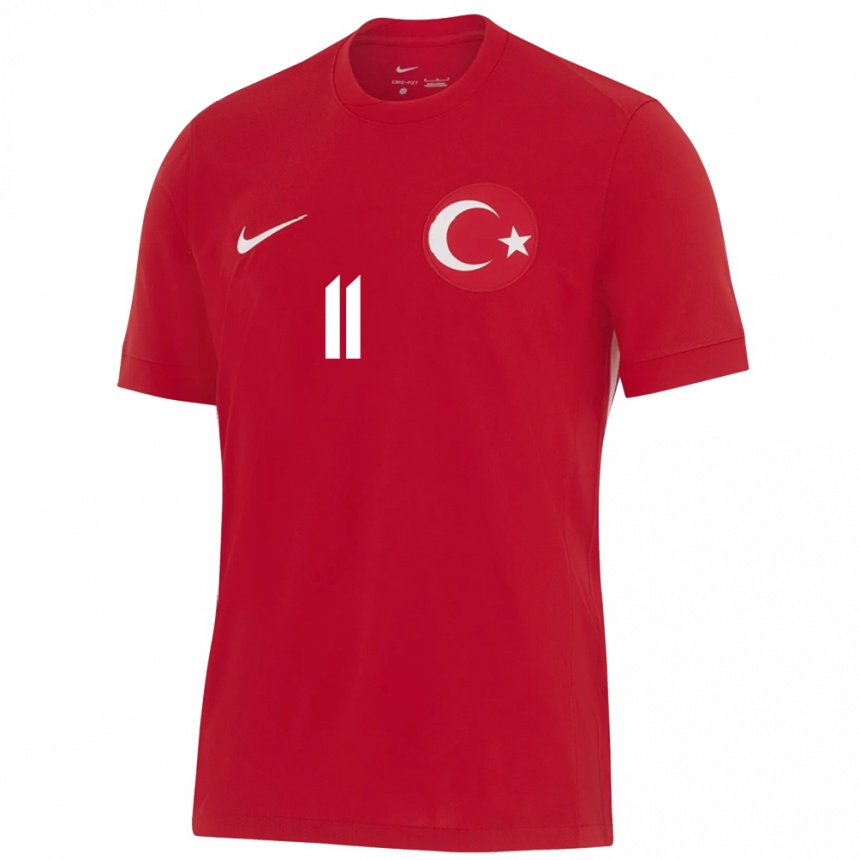 Vaikiškas Turkija Yusuf Yazıcı #11 Raudona Išvykos Marškinėliai 24-26 T-Shirt