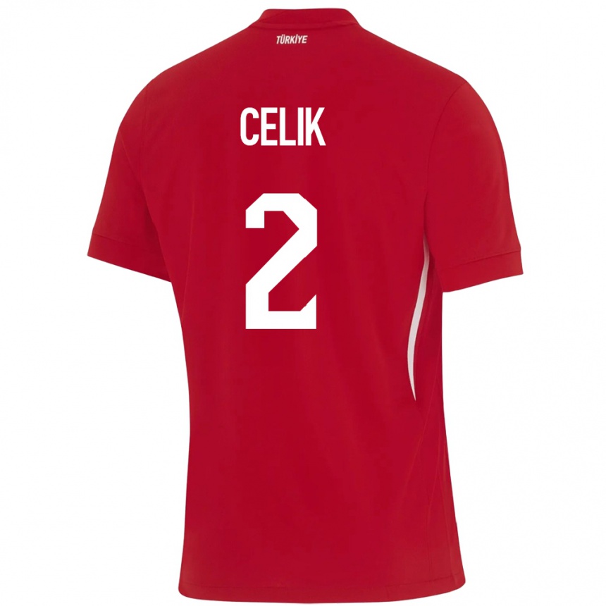 Vaikiškas Turkija Zeki Çelik #2 Raudona Išvykos Marškinėliai 24-26 T-Shirt