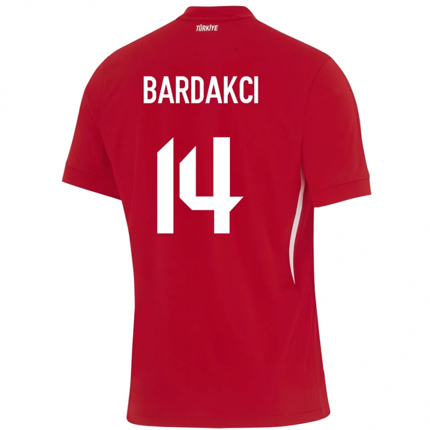 Vaikiškas Turkija Abdülkerim Bardakcı #14 Raudona Išvykos Marškinėliai 24-26 T-Shirt