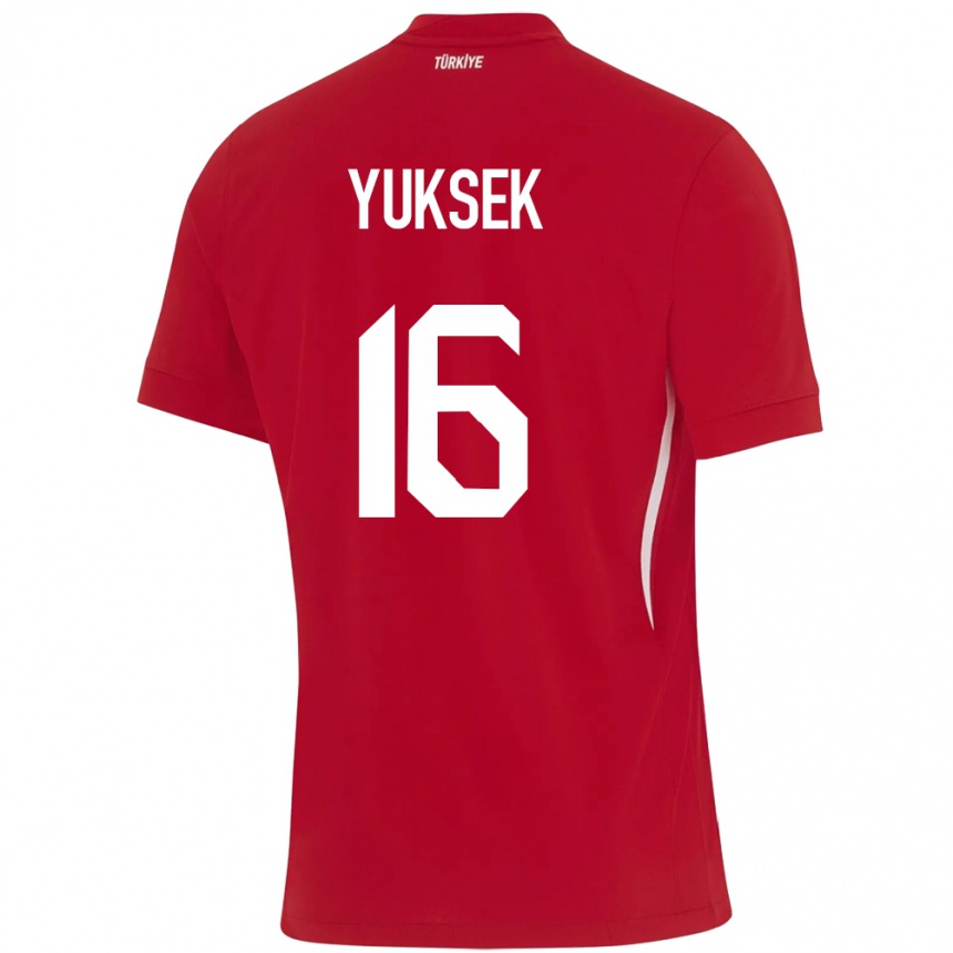 Vaikiškas Turkija İsmail Yüksek #16 Raudona Išvykos Marškinėliai 24-26 T-Shirt