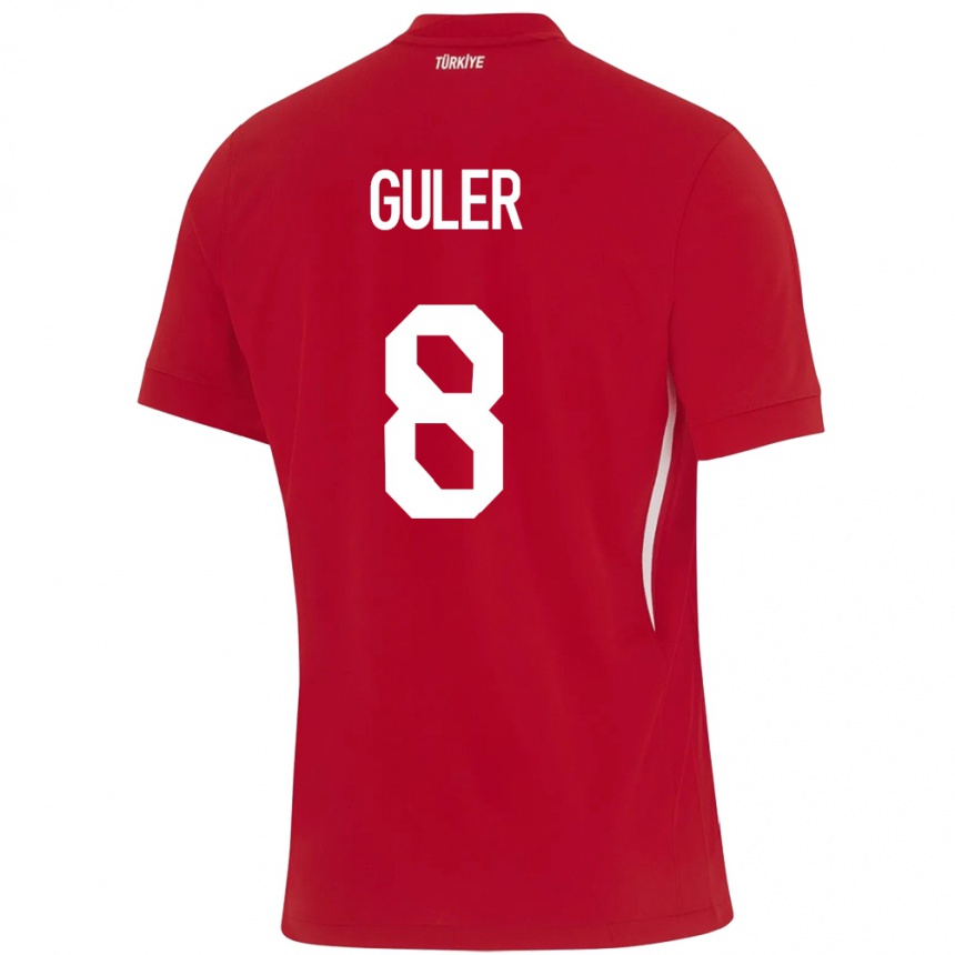 Vaikiškas Turkija Arda Güler #8 Raudona Išvykos Marškinėliai 24-26 T-Shirt