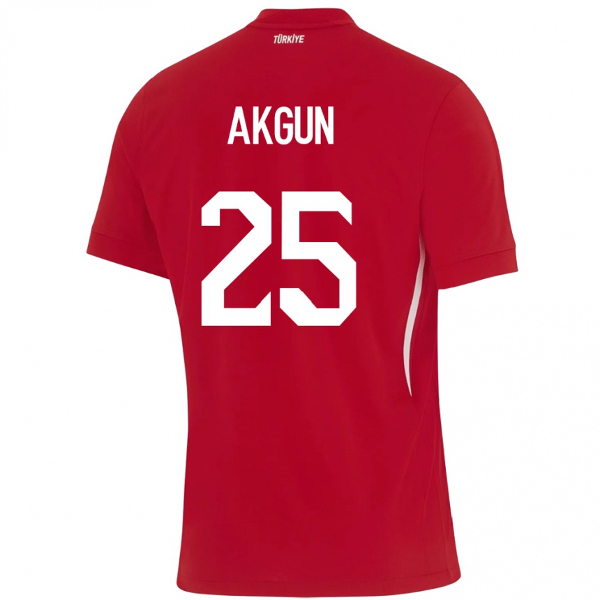 Vaikiškas Turkija Yunus Akgün #25 Raudona Išvykos Marškinėliai 24-26 T-Shirt