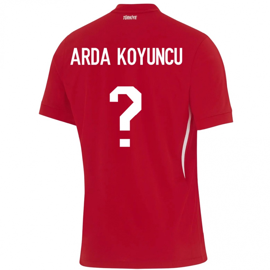 Vaikiškas Turkija Efe Arda Koyuncu #0 Raudona Išvykos Marškinėliai 24-26 T-Shirt