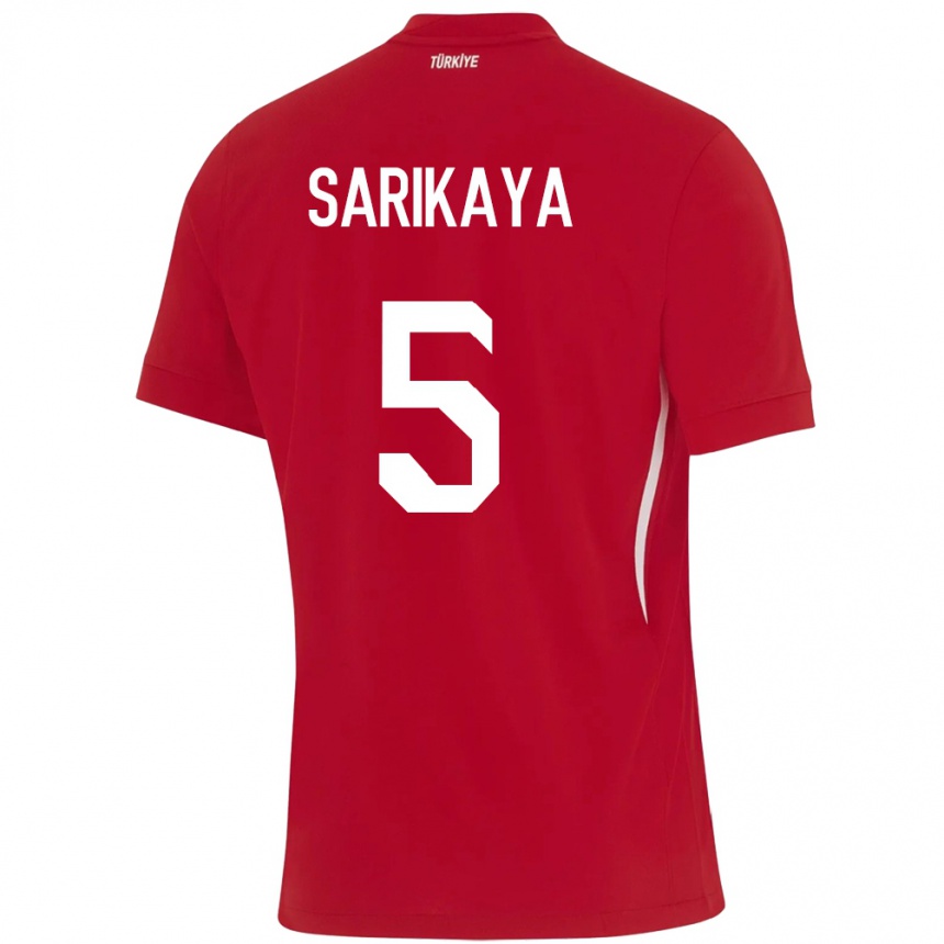 Vaikiškas Turkija Efe Sarıkaya #5 Raudona Išvykos Marškinėliai 24-26 T-Shirt