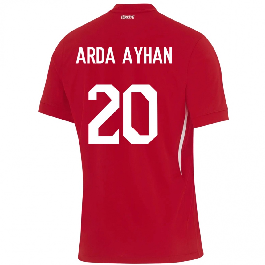 Vaikiškas Turkija Murat Arda Ayhan #20 Raudona Išvykos Marškinėliai 24-26 T-Shirt