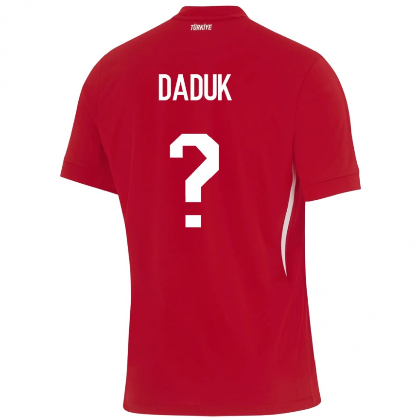 Vaikiškas Turkija Emir Dadük #0 Raudona Išvykos Marškinėliai 24-26 T-Shirt