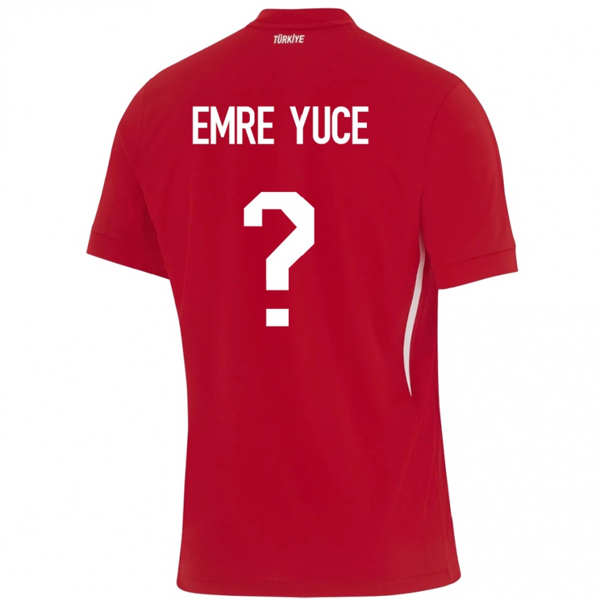 Vaikiškas Turkija Yunus Emre Yüce #0 Raudona Išvykos Marškinėliai 24-26 T-Shirt