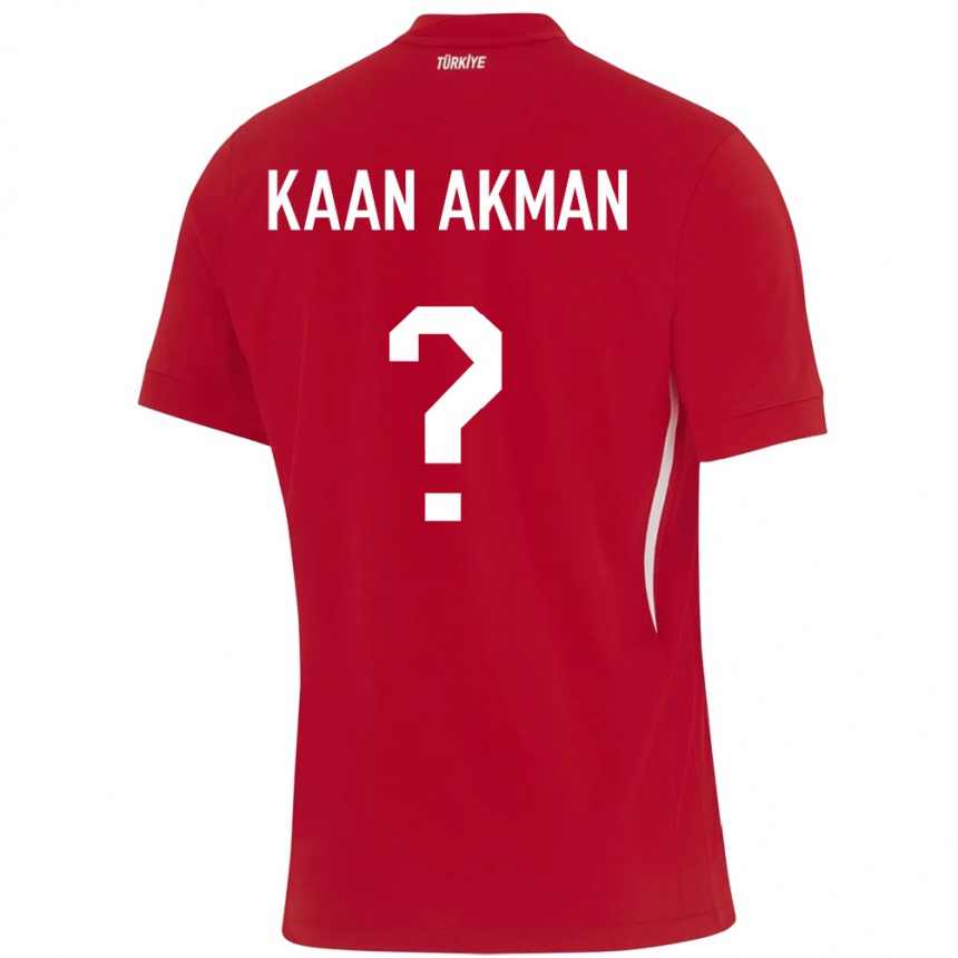 Vaikiškas Turkija Ege Kaan Akman #0 Raudona Išvykos Marškinėliai 24-26 T-Shirt