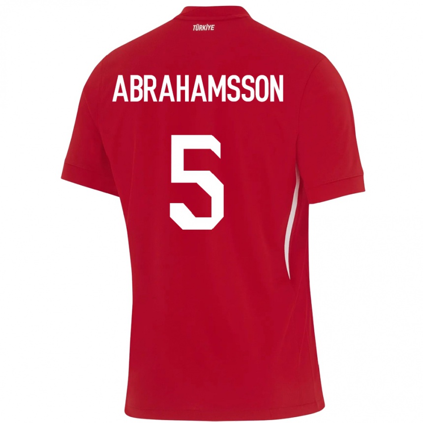 Vaikiškas Turkija Sejde Aylin Abrahamsson #5 Raudona Išvykos Marškinėliai 24-26 T-Shirt
