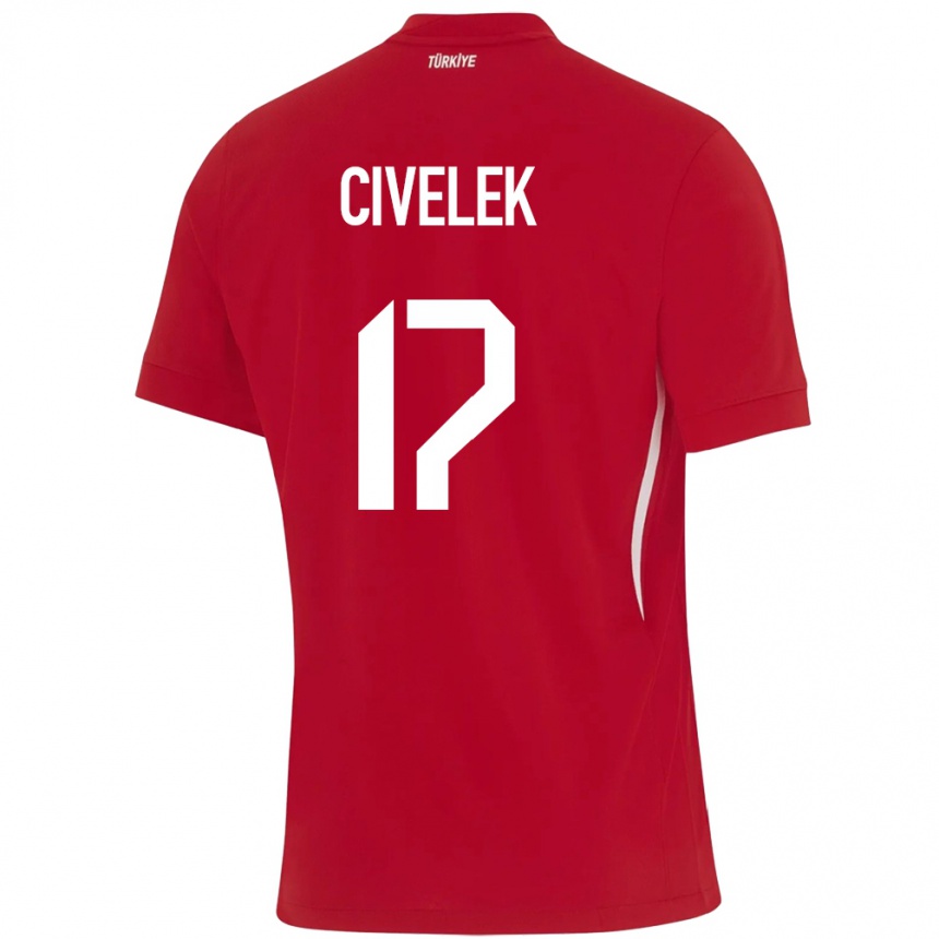 Vaikiškas Turkija İlayda Civelek #17 Raudona Išvykos Marškinėliai 24-26 T-Shirt