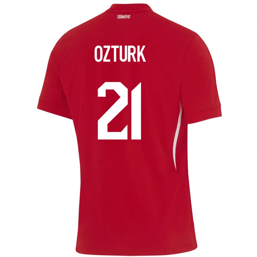 Vaikiškas Turkija Melike Öztürk #21 Raudona Išvykos Marškinėliai 24-26 T-Shirt