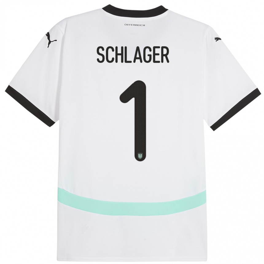 Vaikiškas Austrija Alexander Schlager #1 Baltas Išvykos Marškinėliai 24-26 T-Shirt