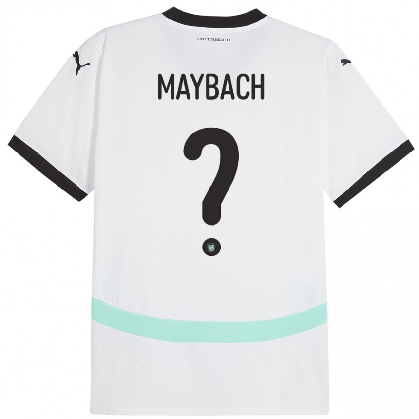 Vaikiškas Austrija Philipp Maybach #0 Baltas Išvykos Marškinėliai 24-26 T-Shirt