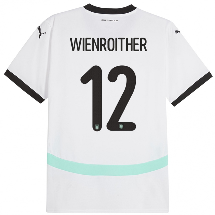 Vaikiškas Austrija Laura Wienroither #12 Baltas Išvykos Marškinėliai 24-26 T-Shirt