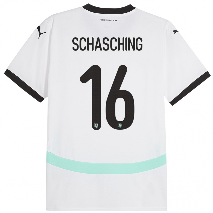 Vaikiškas Austrija Annabel Schasching #16 Baltas Išvykos Marškinėliai 24-26 T-Shirt