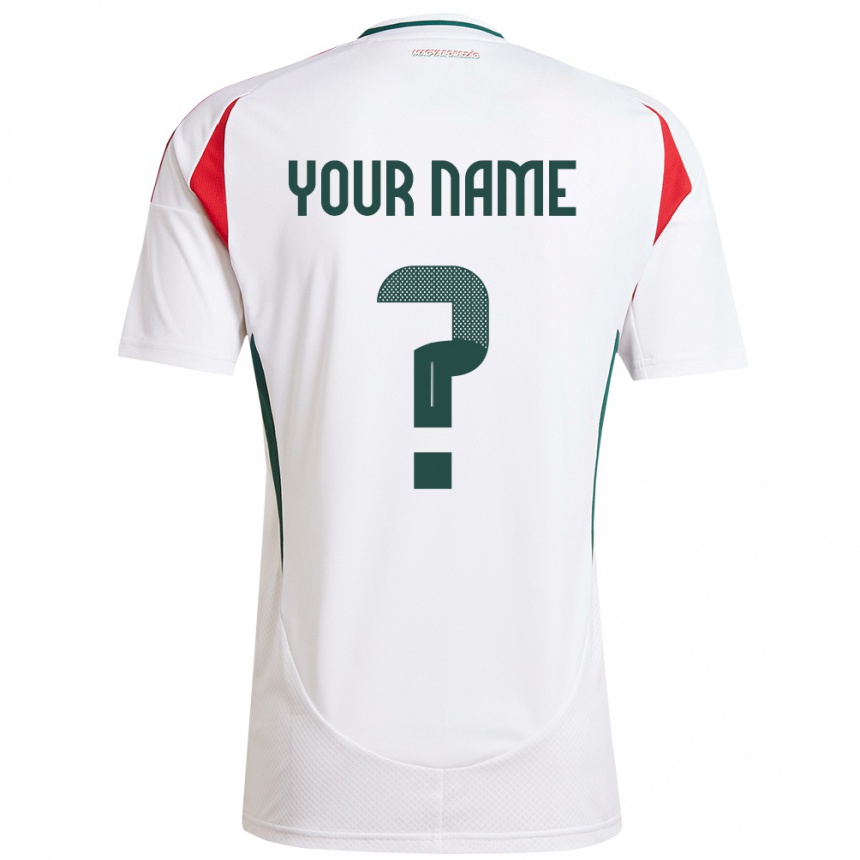 Vaikiškas Vengrija Jūsų Vardas #0 Baltas Išvykos Marškinėliai 24-26 T-Shirt