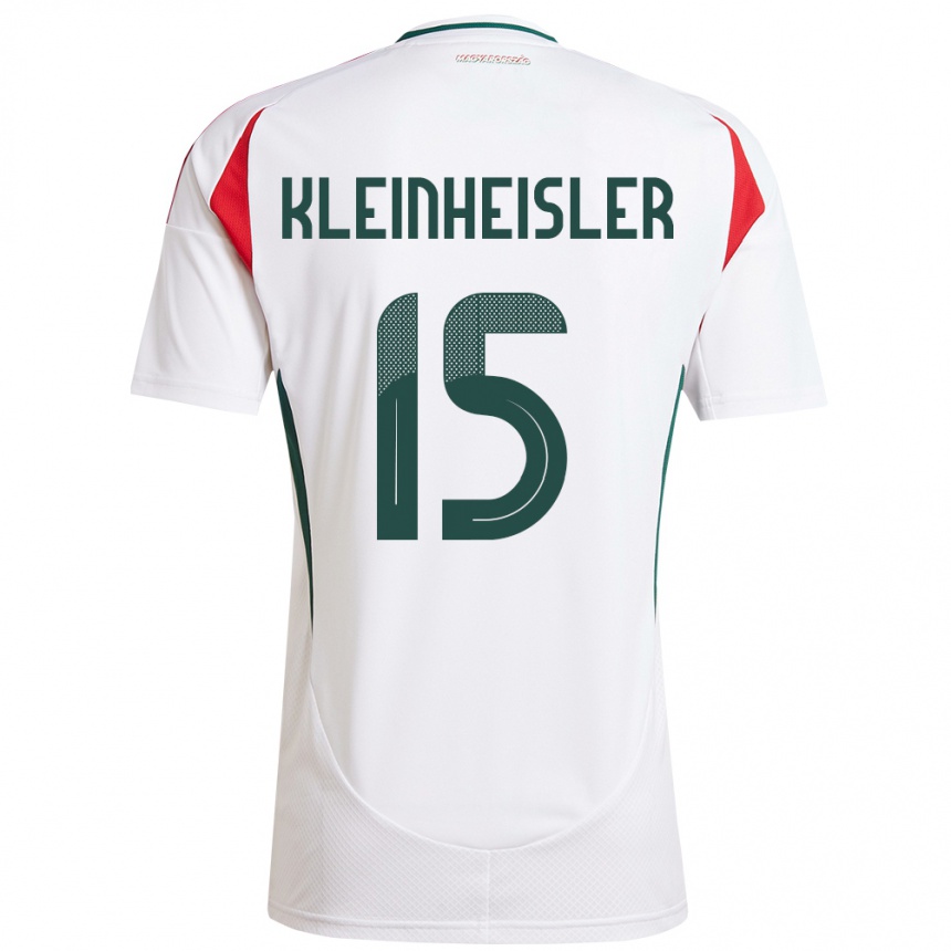 Vaikiškas Vengrija László Kleinheisler #15 Baltas Išvykos Marškinėliai 24-26 T-Shirt