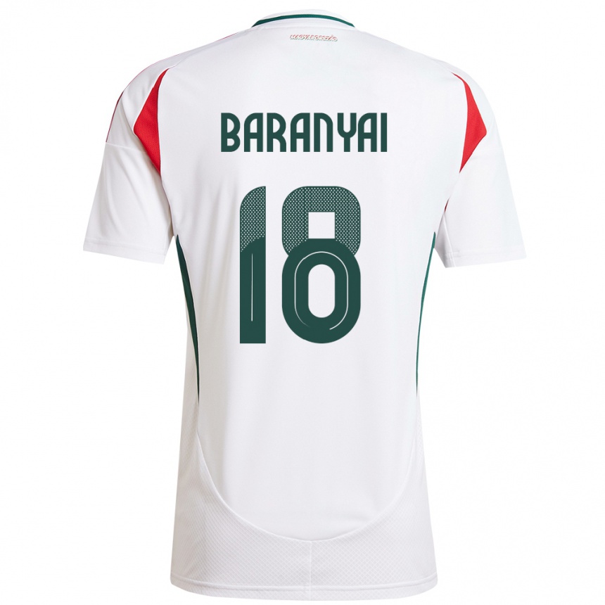 Vaikiškas Vengrija Nimród Baranyai #18 Baltas Išvykos Marškinėliai 24-26 T-Shirt