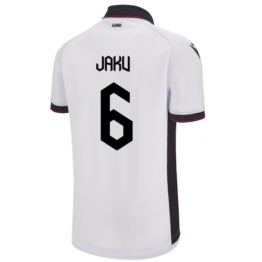 Vaikiškas Albanija Jordi Jaku #6 Baltas Išvykos Marškinėliai 24-26 T-Shirt