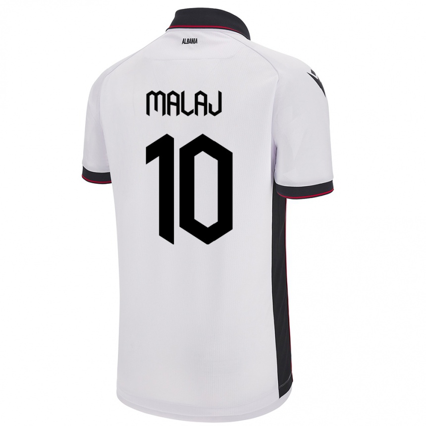 Vaikiškas Albanija Tedi Malaj #10 Baltas Išvykos Marškinėliai 24-26 T-Shirt