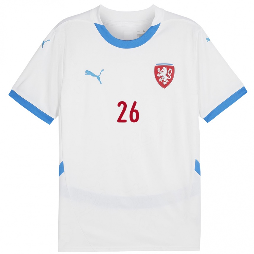 Vaikiškas Čekija Matej Jurasek #26 Baltas Išvykos Marškinėliai 24-26 T-Shirt