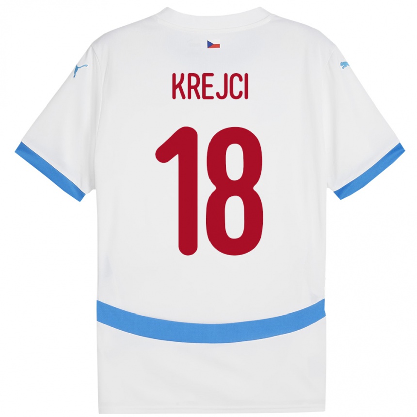 Vaikiškas Čekija Ladislav Krejci #18 Baltas Išvykos Marškinėliai 24-26 T-Shirt