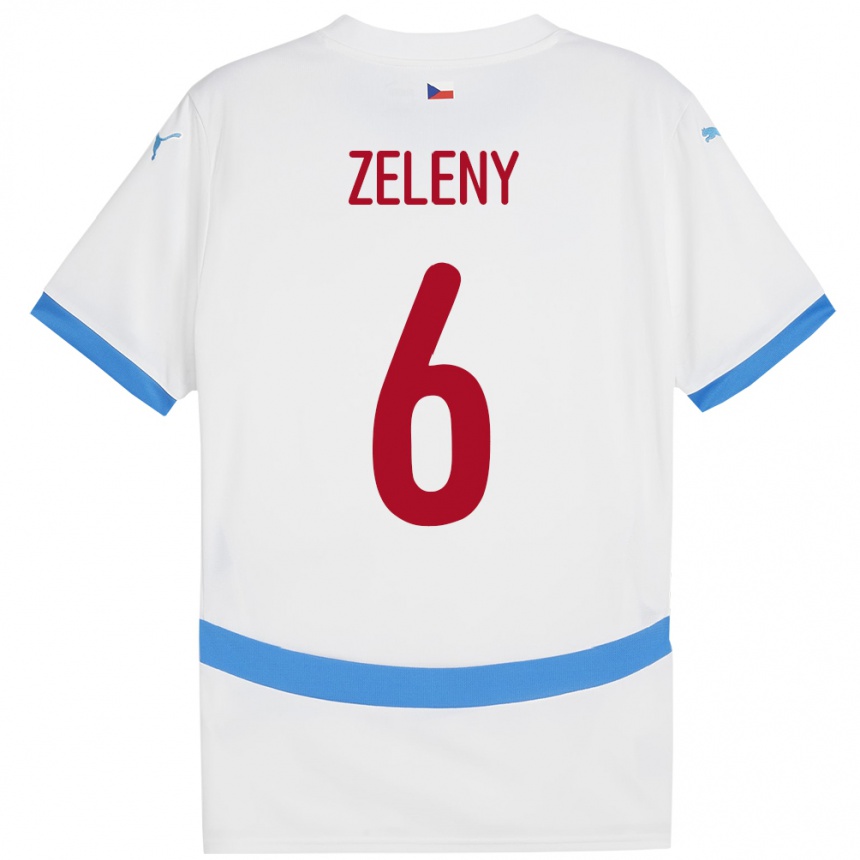 Vaikiškas Čekija Jaroslav Zelený #6 Baltas Išvykos Marškinėliai 24-26 T-Shirt
