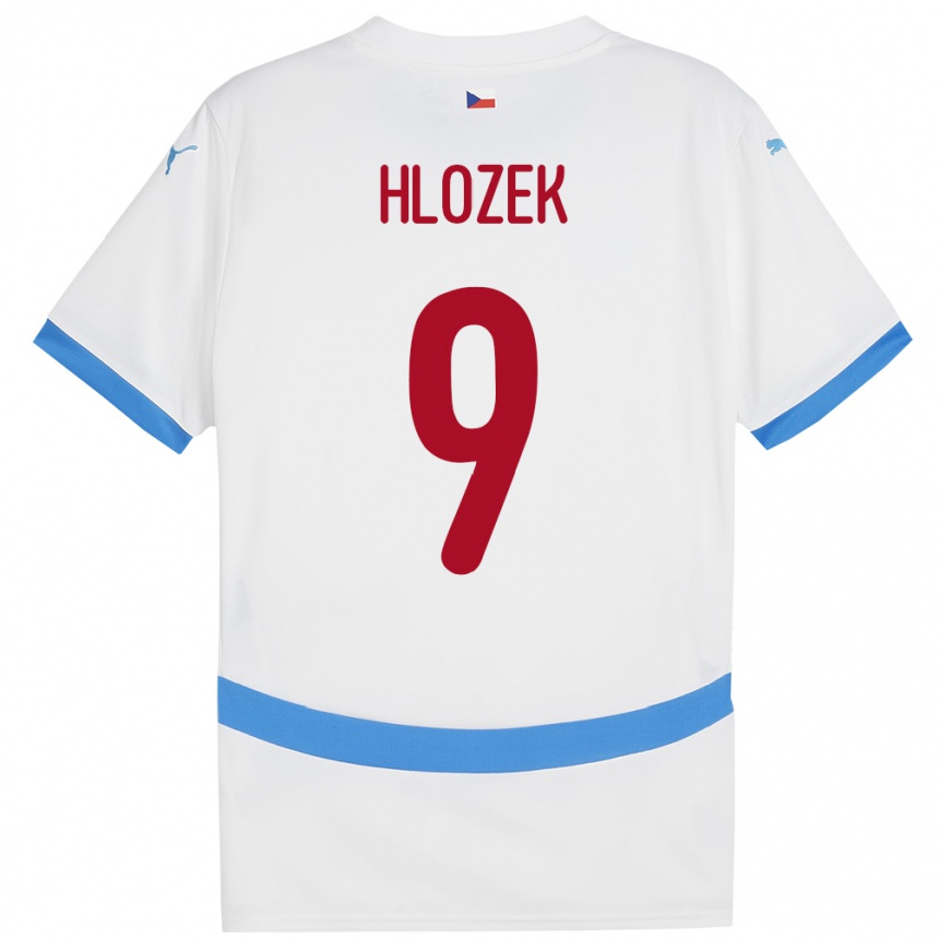 Vaikiškas Čekija Adam Hlozek #9 Baltas Išvykos Marškinėliai 24-26 T-Shirt