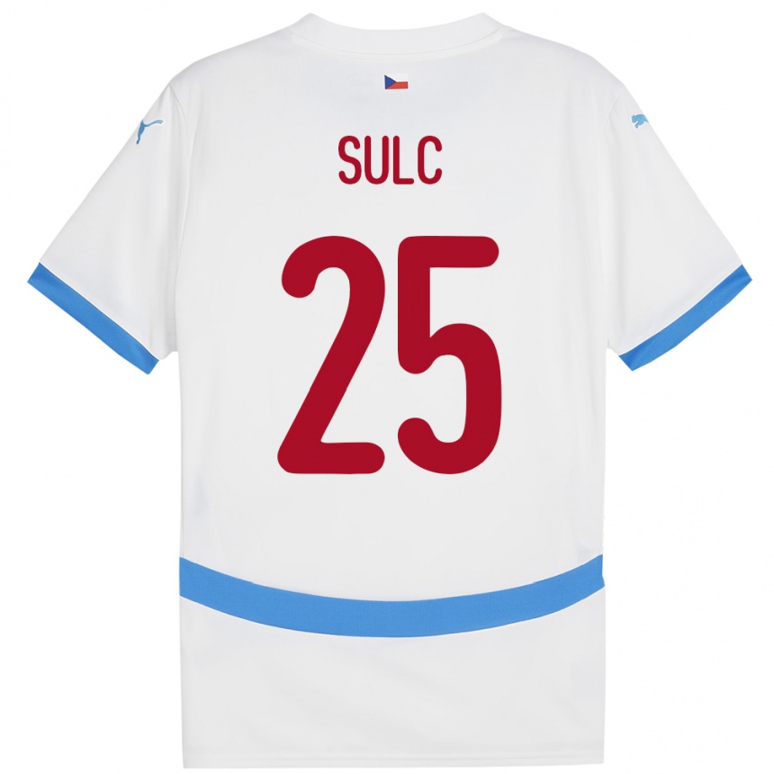 Vaikiškas Čekija Pavel Sulc #25 Baltas Išvykos Marškinėliai 24-26 T-Shirt