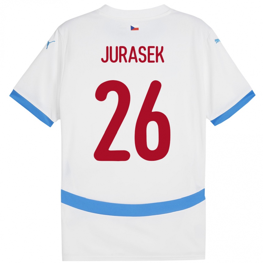 Vaikiškas Čekija Matej Jurasek #26 Baltas Išvykos Marškinėliai 24-26 T-Shirt