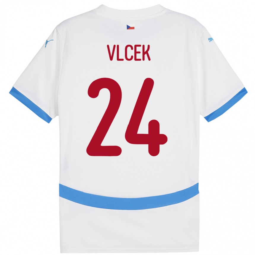 Vaikiškas Čekija Tomas Vlcek #24 Baltas Išvykos Marškinėliai 24-26 T-Shirt