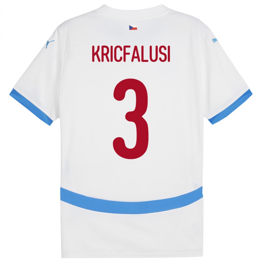 Vaikiškas Čekija Ondrej Kricfalusi #3 Baltas Išvykos Marškinėliai 24-26 T-Shirt