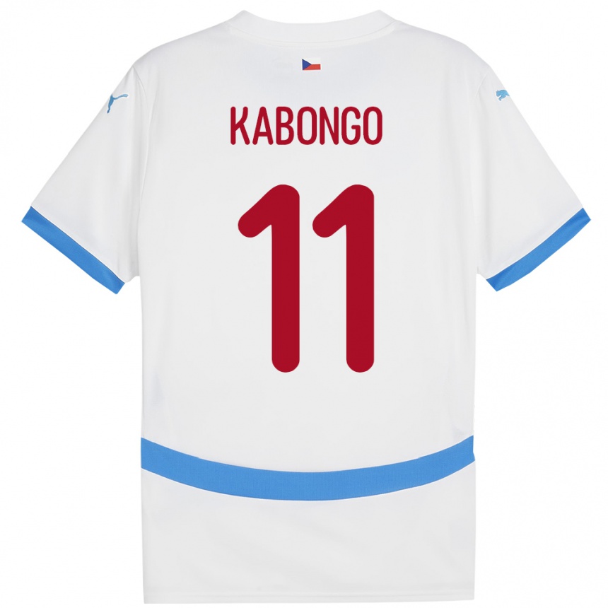 Vaikiškas Čekija Christophe Kabongo #11 Baltas Išvykos Marškinėliai 24-26 T-Shirt