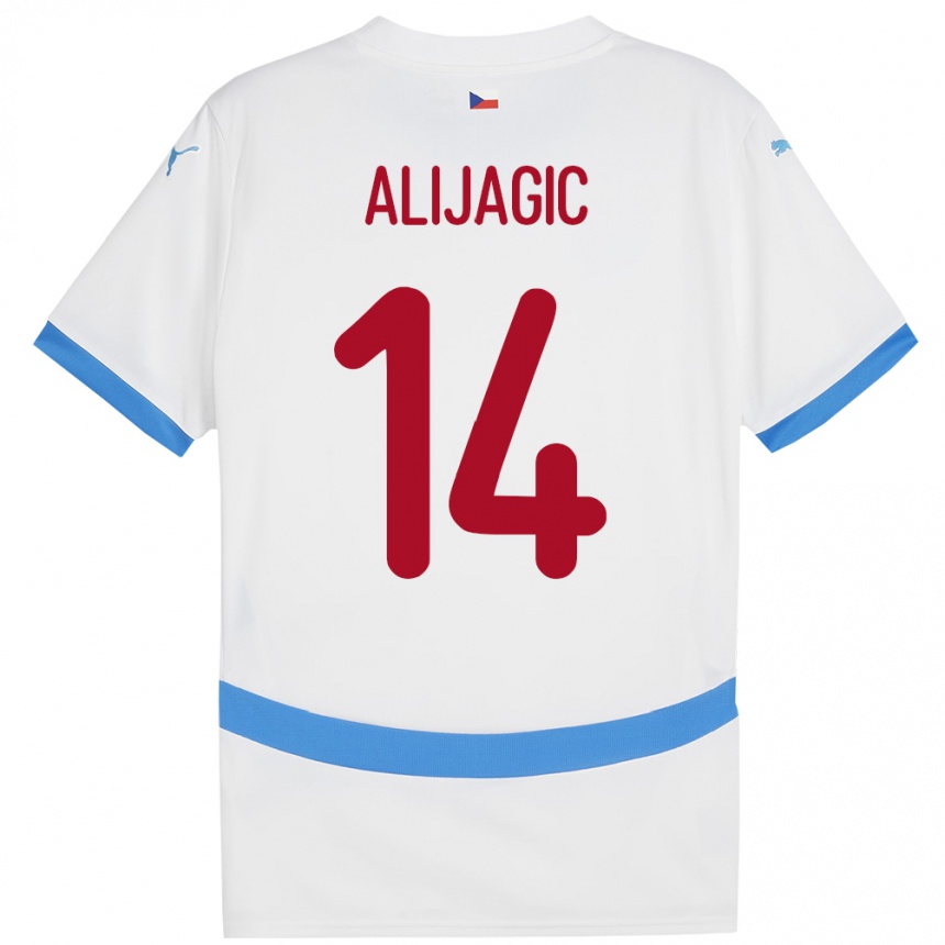 Vaikiškas Čekija Denis Alijagic #14 Baltas Išvykos Marškinėliai 24-26 T-Shirt