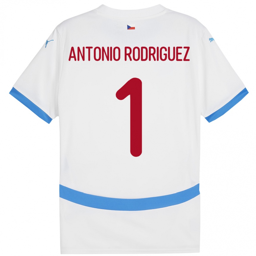 Vaikiškas Čekija Pedro Antonio Rodriguez #1 Baltas Išvykos Marškinėliai 24-26 T-Shirt